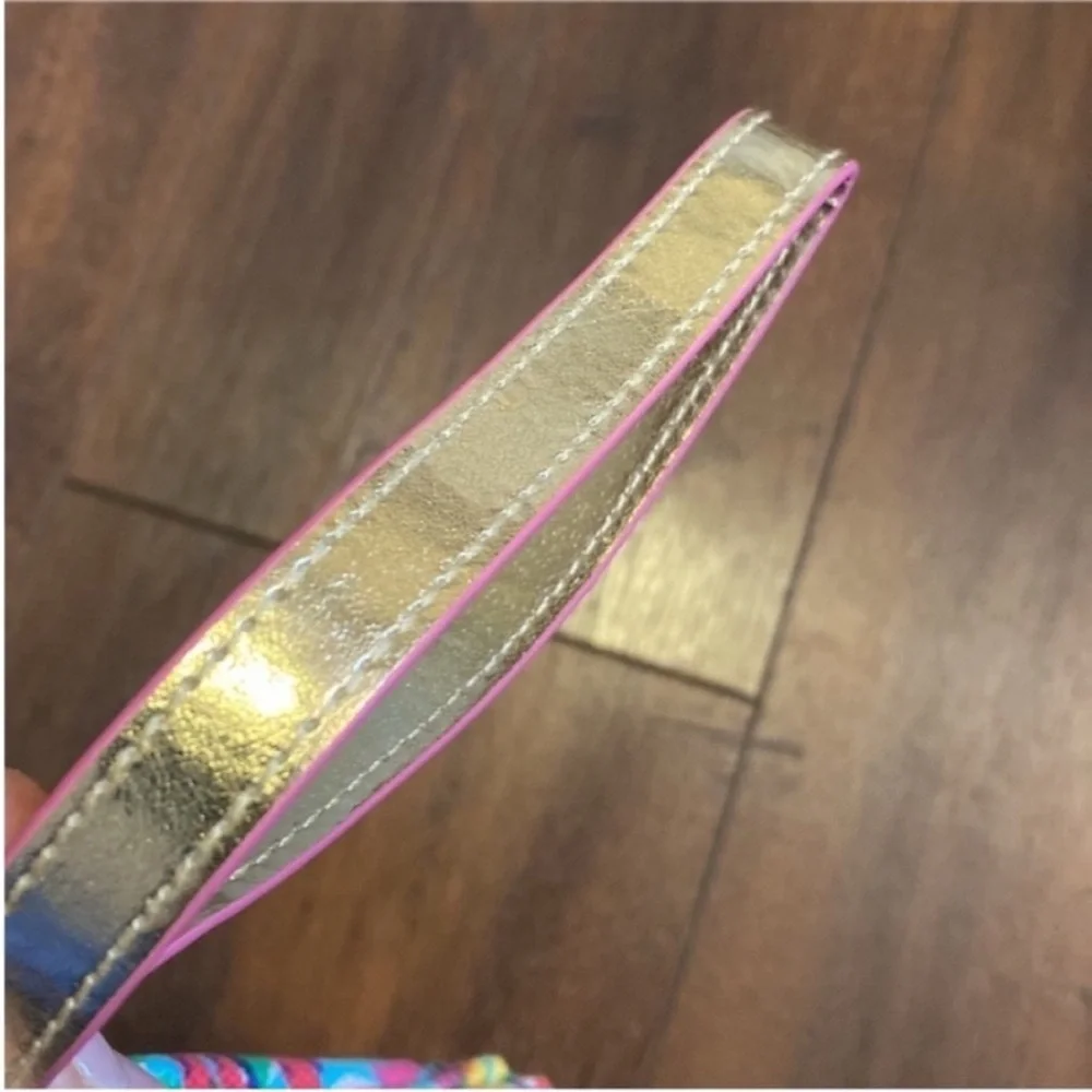 Lilly Pulitzer Wallet Tiki Palm Wristlet Wallet Pink - Picture 10 of 11